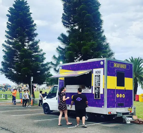 Sneaky Burger food truck at North Wollongong